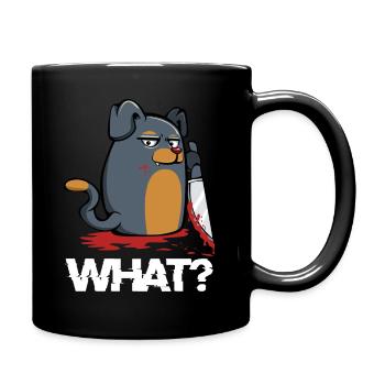 chien - Mug uni - noir - Droite