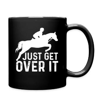 Pferde Hunter Jumper Pferd - Tasse einfarbig - Schwarz - Rechts