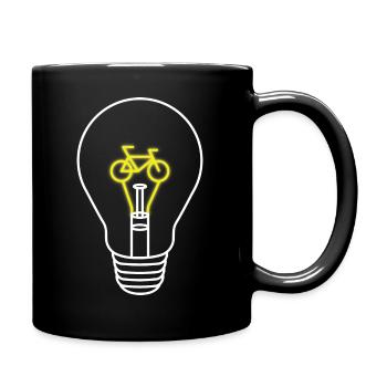 Fahrrad Lampe Glühbirne - Tasse einfarbig - Schwarz - Rechts