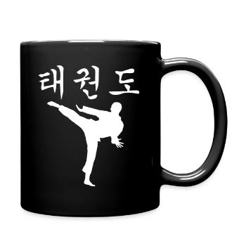 Taekwondo characters Korean martial arts gift - Full Colour Mug - black - Right