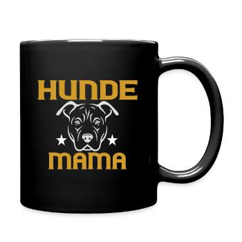 Hundemutter - Hundemotiv - Tasse einfarbig - Schwarz - Rechts