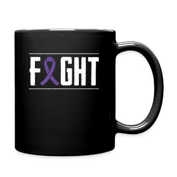 Pancreatic Cancer Chemo Gift - Full Colour Mug - black - Right