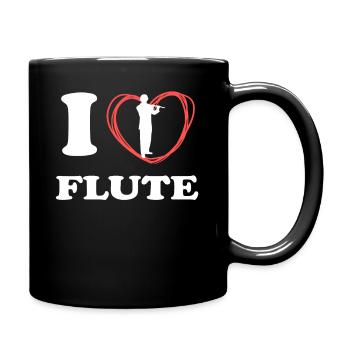Flute T Shirt For Women - Tasse einfarbig - Schwarz - Rechts