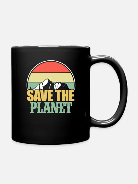 Umweltschutz - Tasse einfarbig - Schwarz