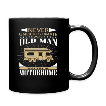 Wohnwagen Rente, Motorhome Rentner - Tasse einfarbig - Schwarz - Rechts