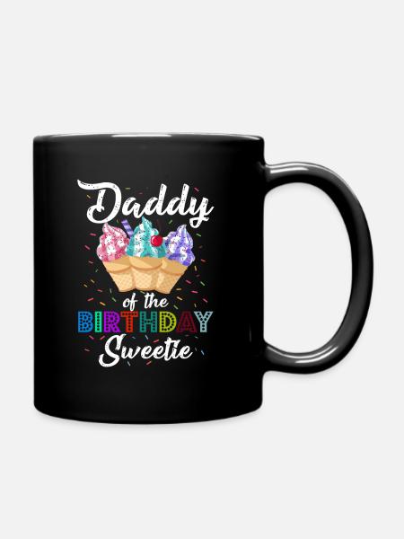 Anniversaire de papa Glace sucrée Princesse Père - Mug uni - noir