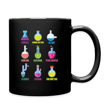 Laboratory flask chemistry chemist scientist - Full Colour Mug - black - Right