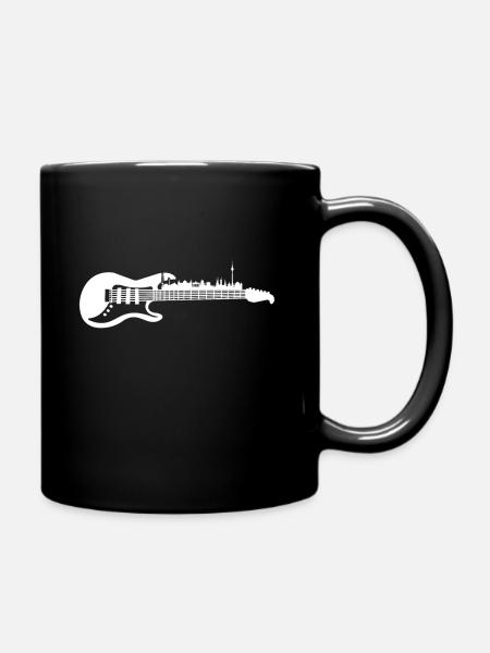 E-Gitarre Berlin Silhouette Elektro-Gitarre - Tasse einfarbig - Schwarz