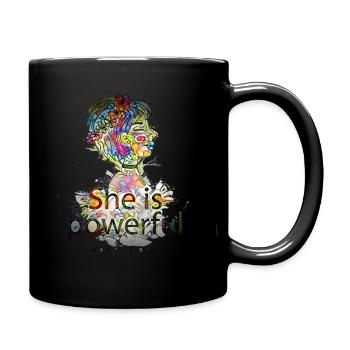 Le pouvoir des femmes à la journée de la femme | Pour les vraies femmes - Mug uni - noir - Droite
