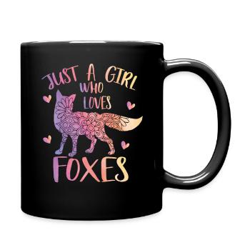 Juste une fille qui aime les renards - Mug uni - noir - Droite