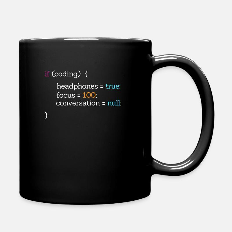 Coder Programmierer Code Nerd Informatik Geschenk - Tasse einfarbig - Schwarz