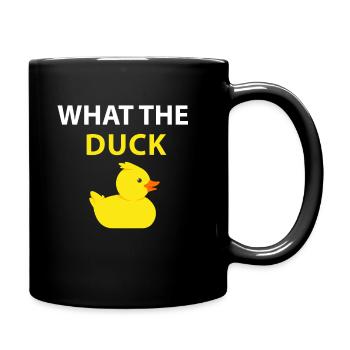 Funny Duck Gift What The Duck - Full Colour Mug - black - Right