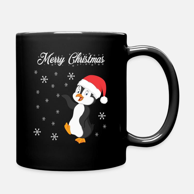Thème de Noël Joyeux Noël Pingouin de Noël - Mug uni - noir