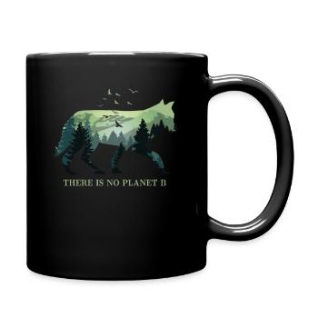 There is no Planet B - Umweltschutz Klimaschutz - Tasse einfarbig - Schwarz - Rechts