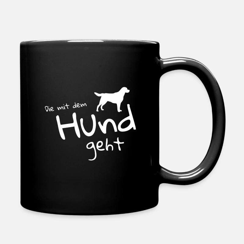 Dog holder gift idea dog - Full Colour Mug - black