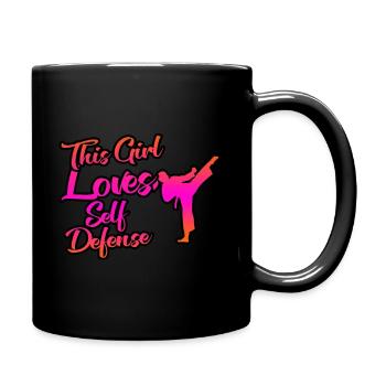 Cette fille aime la légitime défense - Mug uni - noir - Droite