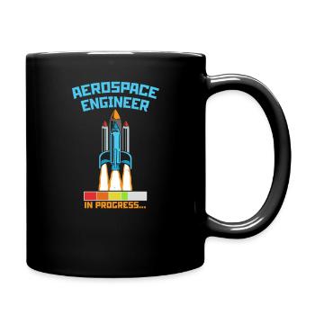 Aerospace Enginner in Progress Engineer Rocket - Full Colour Mug - black - Right