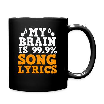 My brain is chanson paroles pour chanteurs - Mug uni - noir - Droite