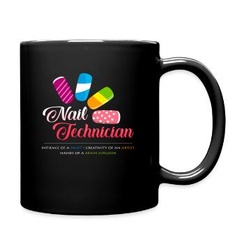 technicien ongles - Mug uni - noir - Droite