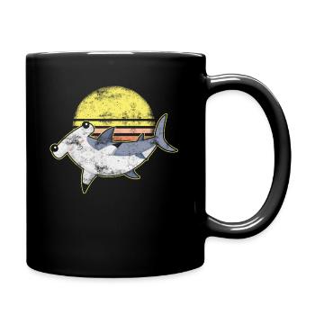 Hammerhai Marine Biologie Requin Rétro Cadeau - Mug uni - noir - Droite
