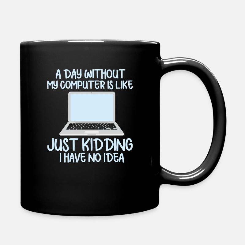 ordinateur - Mug uni - noir