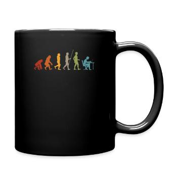 Programmer evolution computer programming - Full Colour Mug - black - Right