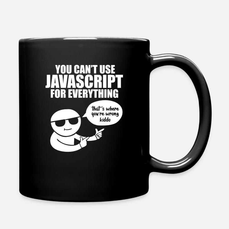 Programmierer Javascript - Tasse einfarbig - Schwarz