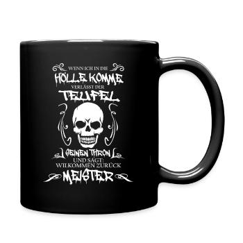 Hell and the devil leaves his throne - Full Colour Mug - black - Right