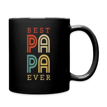 Papa Vater Paps Geschenk Dad Vatertag Geburtstag - Tasse einfarbig - Schwarz - Rechts