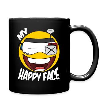 FPV DRONE MY HAPPY FACE - Full Colour Mug - black - Right