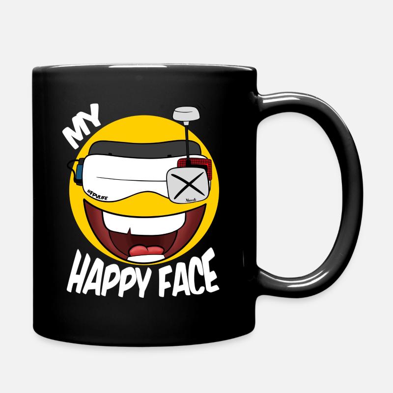 FPV DRONE MON VISAGE HEUREUX - Mug uni - noir