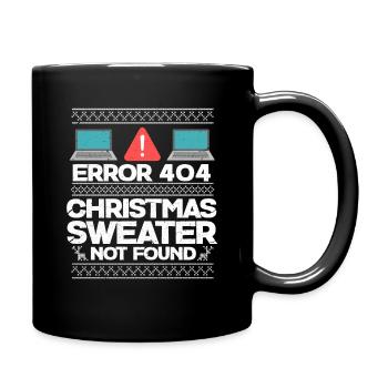 Weihnachtskostüm Ugly Christmas Xmas Geschenk - Tasse einfarbig - Schwarz - Rechts
