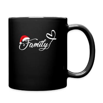 Noël en famille - Mug uni - noir - Droite