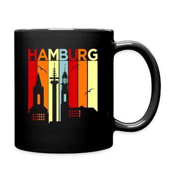 Hambourg - Mug uni - noir - Droite