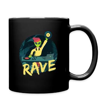 Rave DJ Fullmoon Party Cadeau - Mug uni - noir - Droite