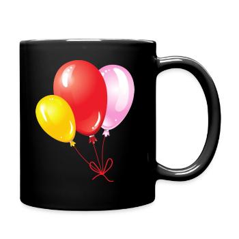 Luftballons - Tasse einfarbig - Schwarz - Rechts