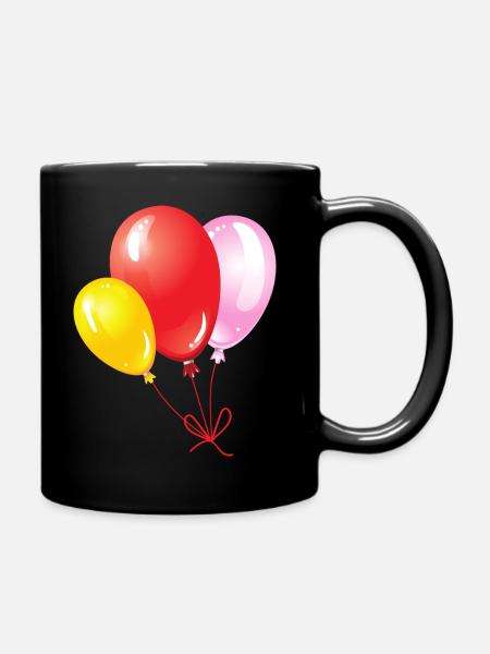 Luftballons - Tasse einfarbig - Schwarz