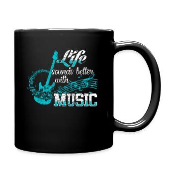 Musik Musiker - Tasse einfarbig - Schwarz - Rechts
