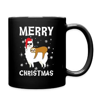 Lama & Sloth Xmas Lama & Sloth Noël - Mug uni - noir - Droite