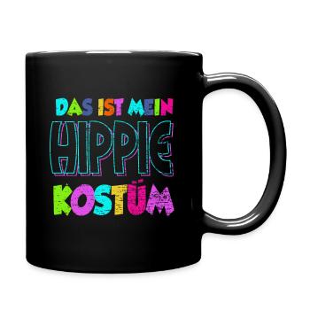 Hippie Kostüm - Tasse einfarbig - Schwarz - Rechts