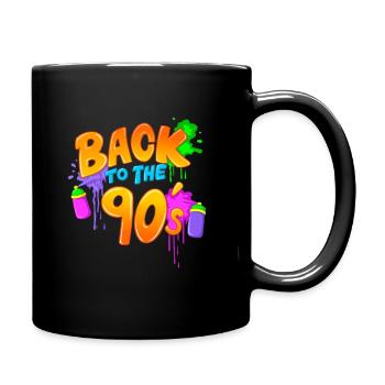 Retour aux années 90 pour les enfants des années 90 avec des graffitis - Mug uni - noir - Droite