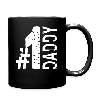 Vatertags-bester Vati überhaupt - Tasse einfarbig - Schwarz - Rechts
