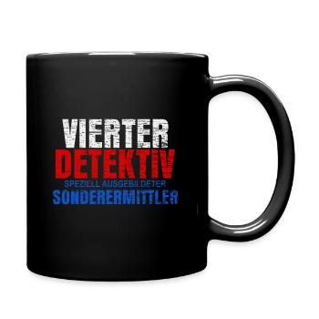 Vierter Detektiv Geschenk - Tasse einfarbig - Schwarz - Rechts