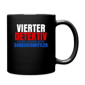 Detektiv - Tasse einfarbig - Schwarz - Rechts