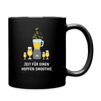 Zeit für einen Hopfen Smoothie | Bier Sprüche - Tasse einfarbig - Schwarz - Rechts