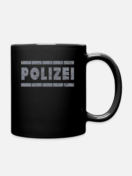 Polizei Beamter Kripo Ermittler Detektiv - Tasse einfarbig - Schwarz