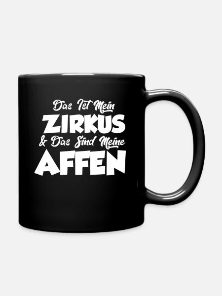 Zorkus Clown Affen Geschenk - Tasse einfarbig - Schwarz