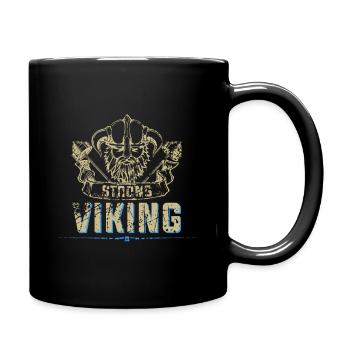 Strong Viking Motivation Quotes Role Model - Full Colour Mug - black - Right