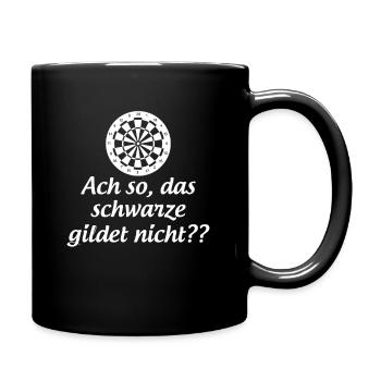 Dartscheibe Darts - Tasse einfarbig - Schwarz - Rechts
