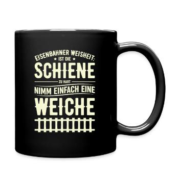Eisenbahner - Tasse einfarbig - Schwarz - Rechts